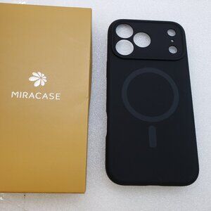 Miracase for iPhone 17 Pro Max. Magnetic. Silicone, Black, Smooth Protect.